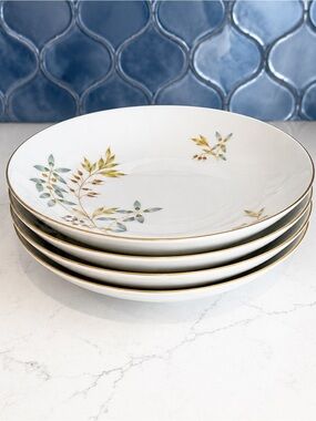 Set of 4 Rosenthal Thomas Germany 8”  Porcelain Soup Pasta Bowls Pattern 7472